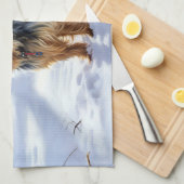 Yorkshire Terrier Let It Snow Christmas Geschirrtuch (Viertel Falte)