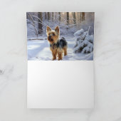 Yorkshire Terrier Let It Snow Christmas Karte (Innenseite)