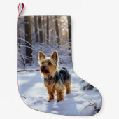Yorkshire Terrier Let It Snow Christmas Kleiner Weihnachtsstrumpf (Vorderseite)
