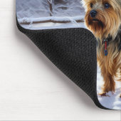 Yorkshire Terrier Let It Snow Christmas Mousepad (Ecke)