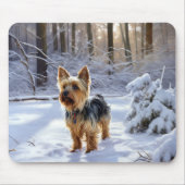 Yorkshire Terrier Let It Snow Christmas Mousepad (Vorne)