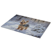 Yorkshire Terrier Let It Snow Christmas Schneidebrett (Ecke)