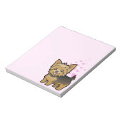 Yorkshire Terrier Liebe (kurzes Haar ohne Bogen) Notizblock (Rotiert)
