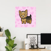 Yorkshire Terrier Liebe (kurzes Haar ohne Bogen) Poster (Heimbüro)