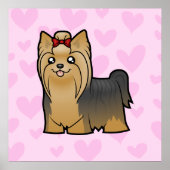 Yorkshire Terrier Liebe (langes Haar mit Bogen) Poster (Vorne)