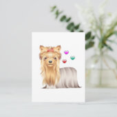 Yorkshire Terrier Liebe Postkarte (Stehend Vorderseite)