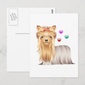Yorkshire Terrier Liebe Postkarte (Vorne/Hinten)