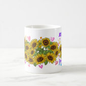 Yorkshire Terrier Lover Sunflower Trainer Floral Kaffeetasse (Mittel)