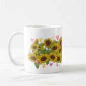 Yorkshire Terrier Lover Sunflower Trainer Floral Kaffeetasse (Links)