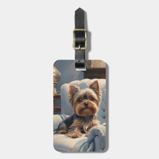 Yorkshire Terrier Luggage Tags Gepäckanhänger (Vorderseite vertikal)