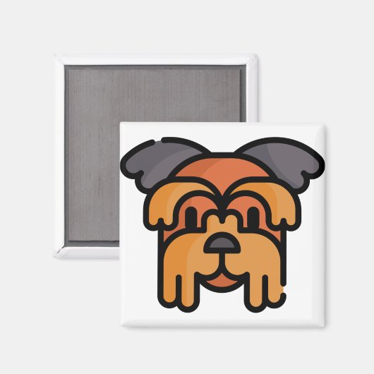 Yorkshire Terrier Magnet (Vorderseite/Rückseite)