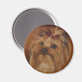 Yorkshire Terrier Magnet (Vorderseite/Rückseite)