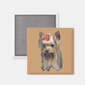 Yorkshire Terrier Magnet (Vorderseite/Rückseite)