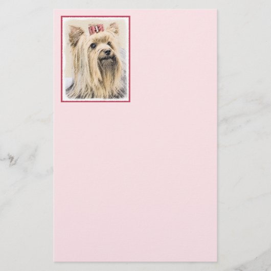 Yorkshire-Terrier-Malerei - niedliche Briefpapier (Vorderseite)
