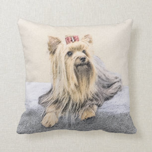 Yorkshire-Terrier-Malerei - niedliche Kissen