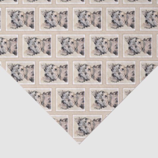 Yorkshire-Terrier-Malerei - niedliche Seidenpapier (Ausschnitt)