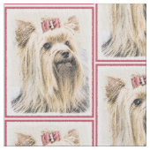 Yorkshire-Terrier-Malerei - niedliche Stoff (Nahaufnahme)
