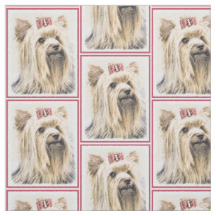 Yorkshire-Terrier-Malerei - niedliche Stoff