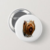 Yorkshire Terrier Mama 2 Button (Vorne & Hinten)
