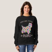 Yorkshire Terrier Mama Floral Dog Mom Mothers Day Sweatshirt (Vorne ganz)