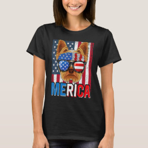 Yorkshire Terrier Merica 4. Juli Yorkie Americ T-Shirt
