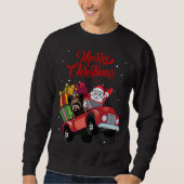 Yorkshire Terrier mit dem Weihnachtsmann in Red Tr Sweatshirt (Vorderseite)