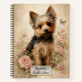 Yorkshire Terrier mit Rosen Notizblock (Vorderseite)