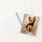 Yorkshire Terrier mit Rosen Notizblock (Innenseite)