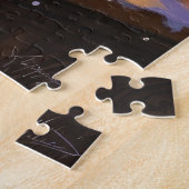 Yorkshire Terrier mit Weihnachtslichtern Urlaub Puzzle (Seite)