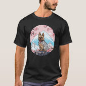 Yorkshire Terrier Mount Fuji Funny Dog Sehenswürdi T-Shirt (Vorderseite)