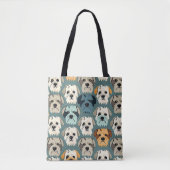 Yorkshire Terrier Muster Tasche (Vorderseite)