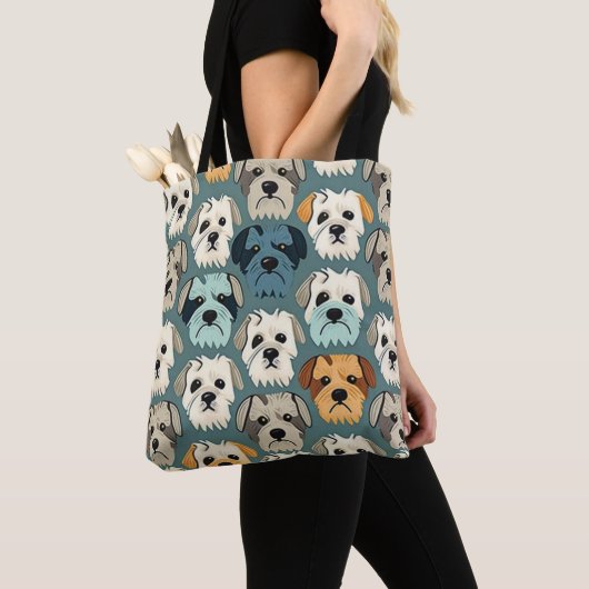Yorkshire Terrier Muster Tasche (Von Nahem)