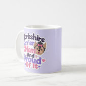 Yorkshire Terrier Mutter und stolz darauf Kaffeetasse (Vorderseite Links)
