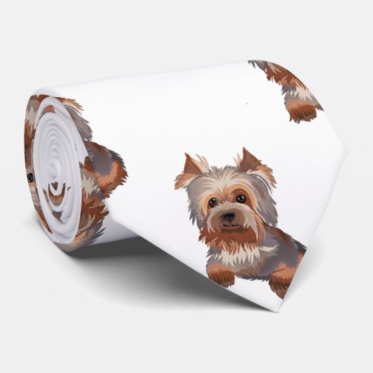 Yorkshire Terrier Neck Tie Krawatte (Gerollt)