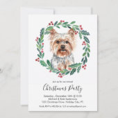 Yorkshire Terrier Niedlich Dog Elegantes Party Einladung (Vorderseite)
