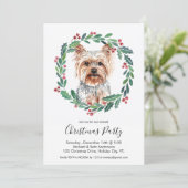 Yorkshire Terrier Niedlich Dog Elegantes Party Einladung (Stehend Vorderseite)