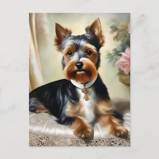 Yorkshire Terrier Niedlich Dog Postkarte (Vorderseite)