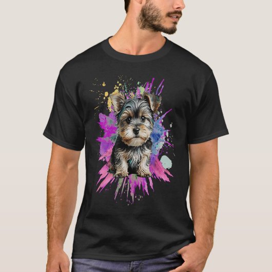 Yorkshire Terrier Niedliche Yorkie T-Shirt (Vorderseite)
