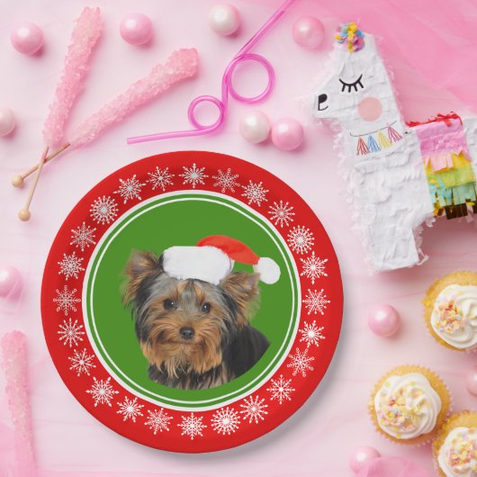 Yorkshire-Terrier-niedliches Pappteller (Party)