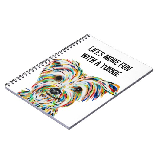 Yorkshire Terrier Notebook 6,5" x 8,75" Notizblock (Linke Seite)