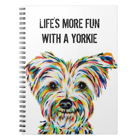 Yorkshire Terrier Notebook 6,5" x 8,75" Notizblock (Vorderseite)