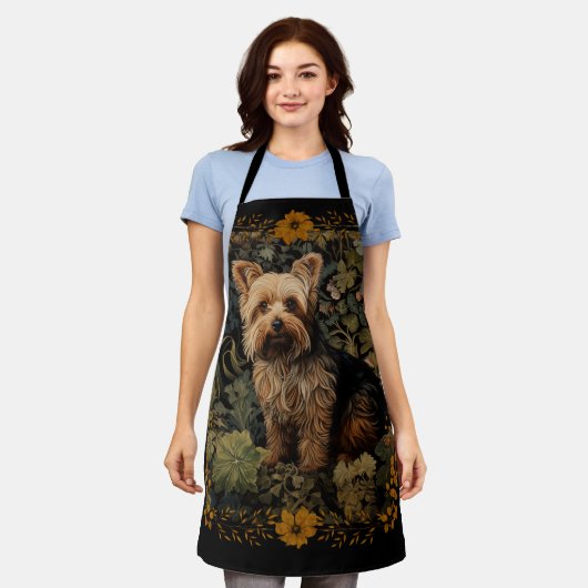 Yorkshire Terrier oder Yorkie William Morris Style Schürze (Getragen)