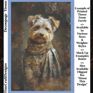 Yorkshire Terrier Ölbild Dekoration Rechts 162 Seidenpapier
