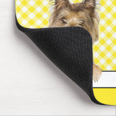 Yorkshire Terrier on Yellow Gingham Mousepad (Ecke)