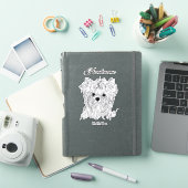 Yorkshire Terrier one line art customizable dog Aufkleber (iPad Hülle)