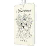 Yorkshire Terrier one line art customizable dog Autolufterfrischer (Links)