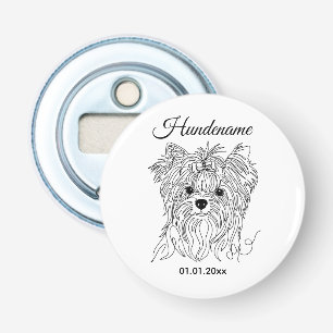 Yorkshire Terrier one line art customizable dog Flaschenöffner