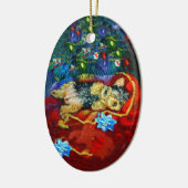 Yorkshire Terrier Oval Ornament (Links)