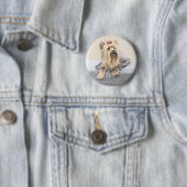 Yorkshire Terrier Painting - Niedliche Original Do Button (Beispiel)
