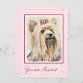 Yorkshire Terrier Painting - Niedliche Original Do Einladung (Vorne/Hinten)
